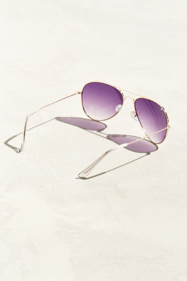 Gradient Lens Aviator Sunglasses #3