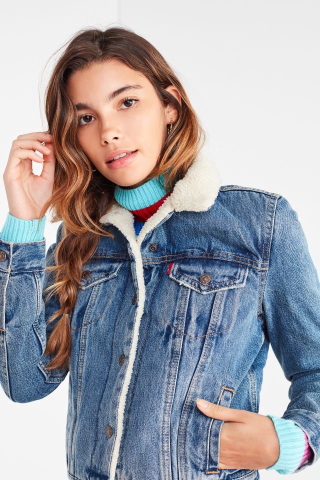 Levi’s Denim Sherpa Trucker Jacket - Indigo #4