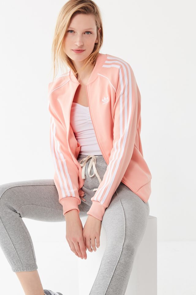 Pink adidas originals superstar track outlet jacket