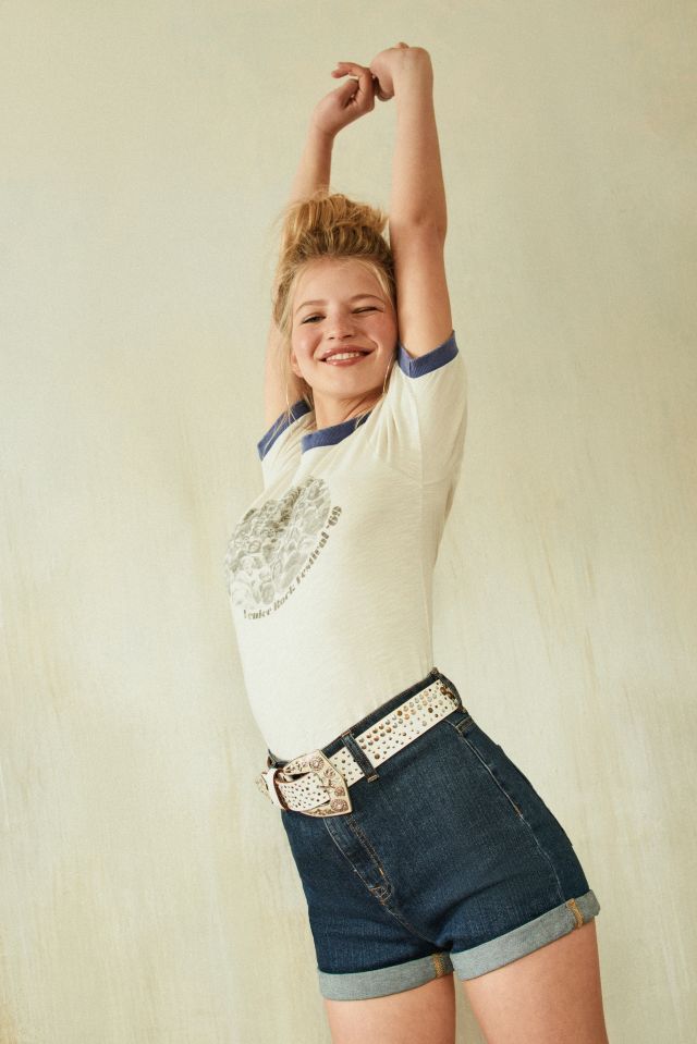 BDG Pinup High-Rise Cuffed Denim Short | Urban Outfitters