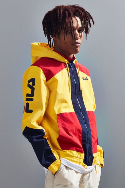 FILA Earl Hooded Windbreaker Jacket Urban Outfitters