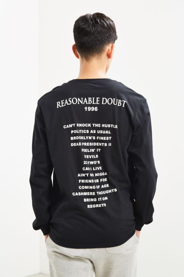 Jay-Z Reasonable Doubt Track List Long Sleeve Tee #1