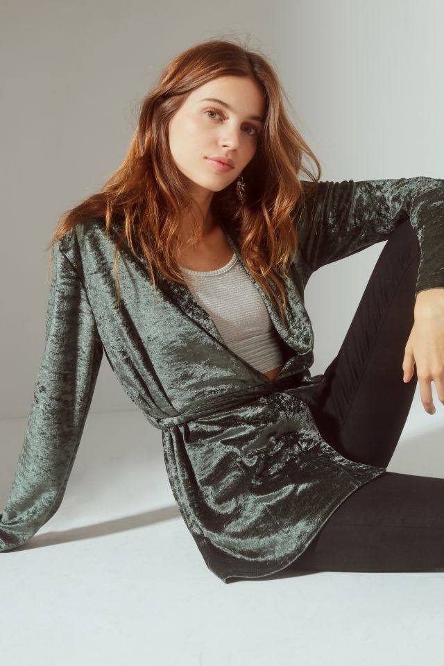 UO Velvet Robe Jacket #4