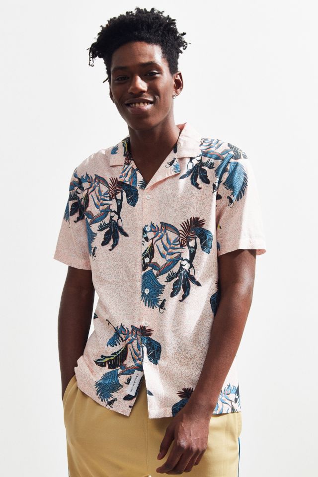 Native Youth Tropical Floral Short Sleeve Button-Down Shirt #1