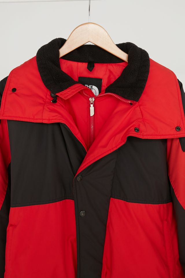 Veste bouffante noire et rouge vintage des années 70 signée The North Face #1
