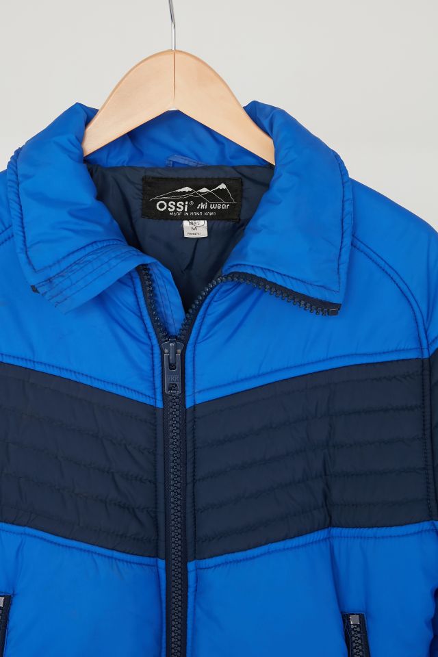 Veste bouffante vintage des années 70 bleu royal #1