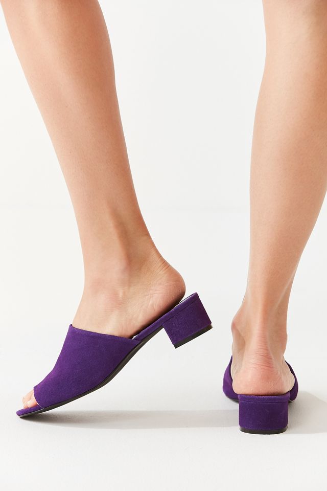 Patti Purple Suede Mule Heel | Urban Outfitters