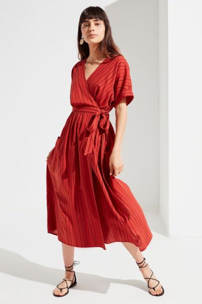 Urban outfitters black wrap dress sale