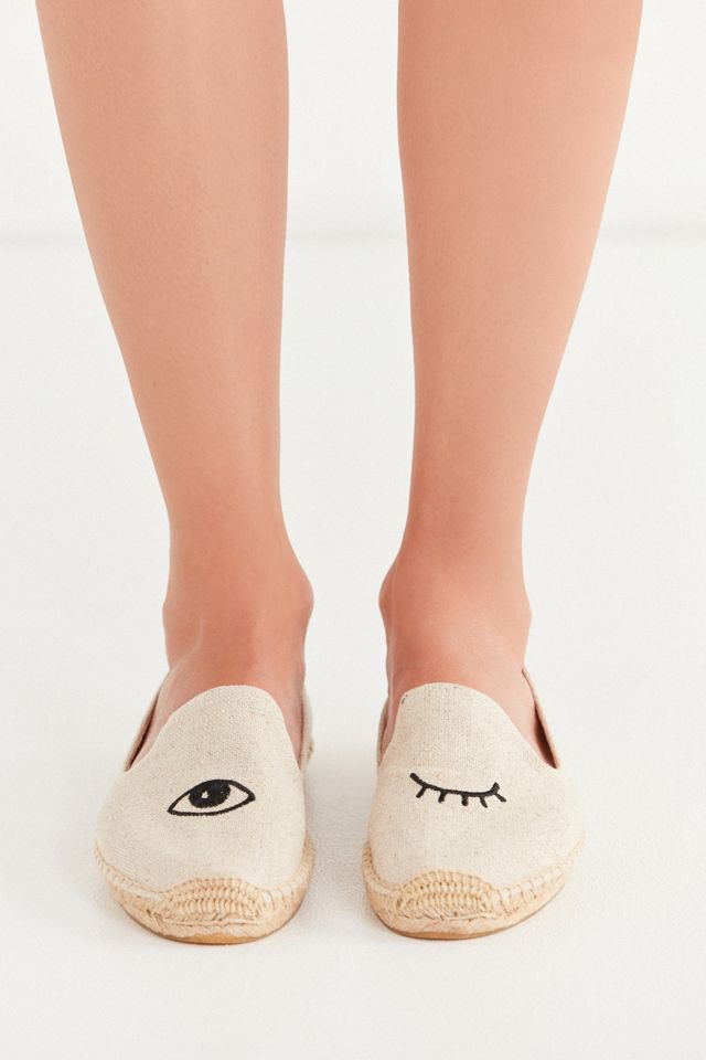 Soludos X Jason Polan Wink Embroidered Smoking Slipper  display picture 1