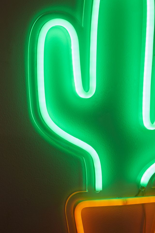 Potted Cactus Neon Sign #3