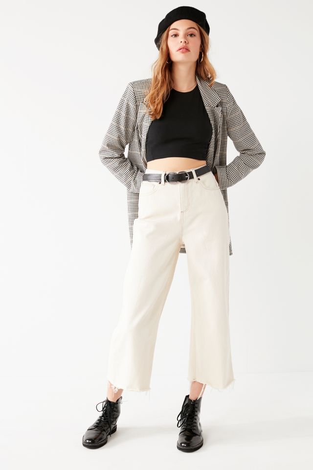 Culotte en Denim Raccourci BDG - Écru #3