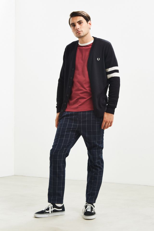 Fred Perry Tipped Sleeve Cardigan Sweater | Urban Outfitters