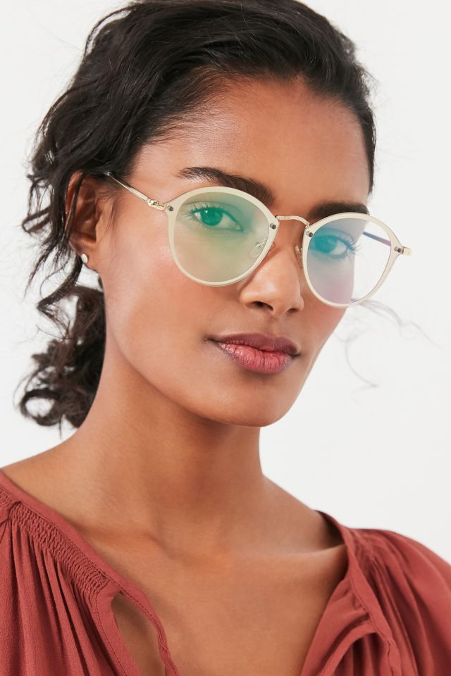 Rimless Overlay Round Sunglasses Urban Outfitters 6597