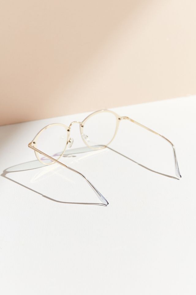 Rimless Overlay Round Sunglasses #2