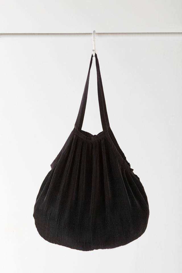 Plisse Pleated Shopper Tote Bag #3
