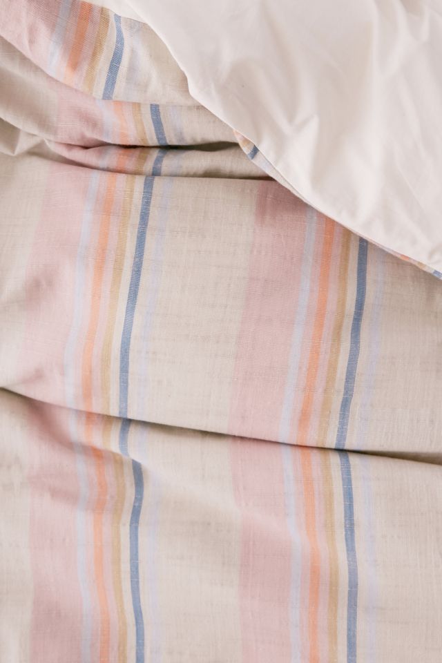 Housse de couette teinte par fil à rayures de désert #4