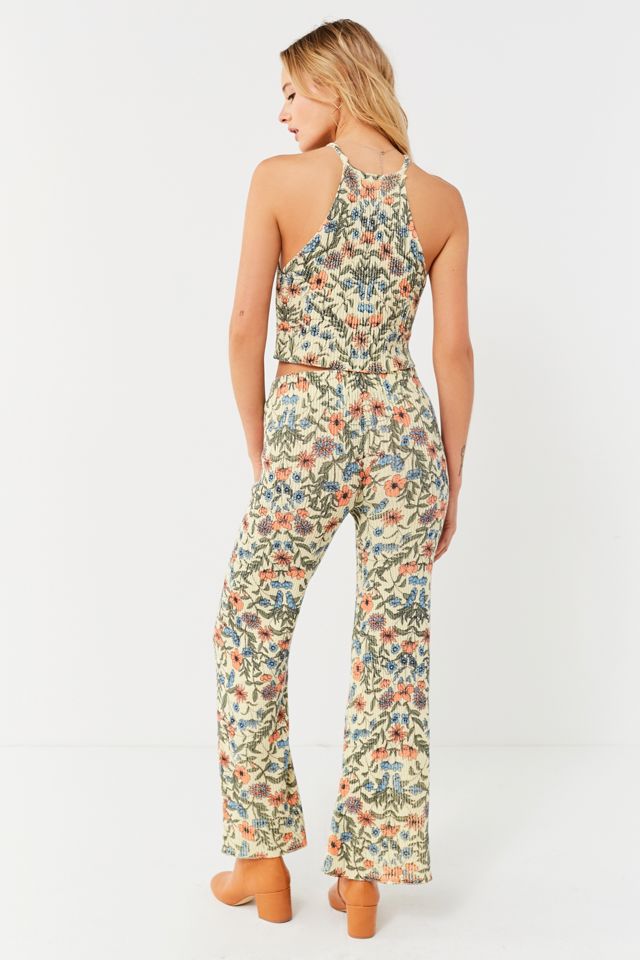 UO Floral Sweater Flare Pant #1