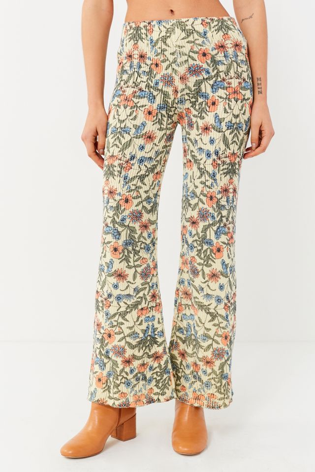 UO Floral Sweater Flare Pant #2