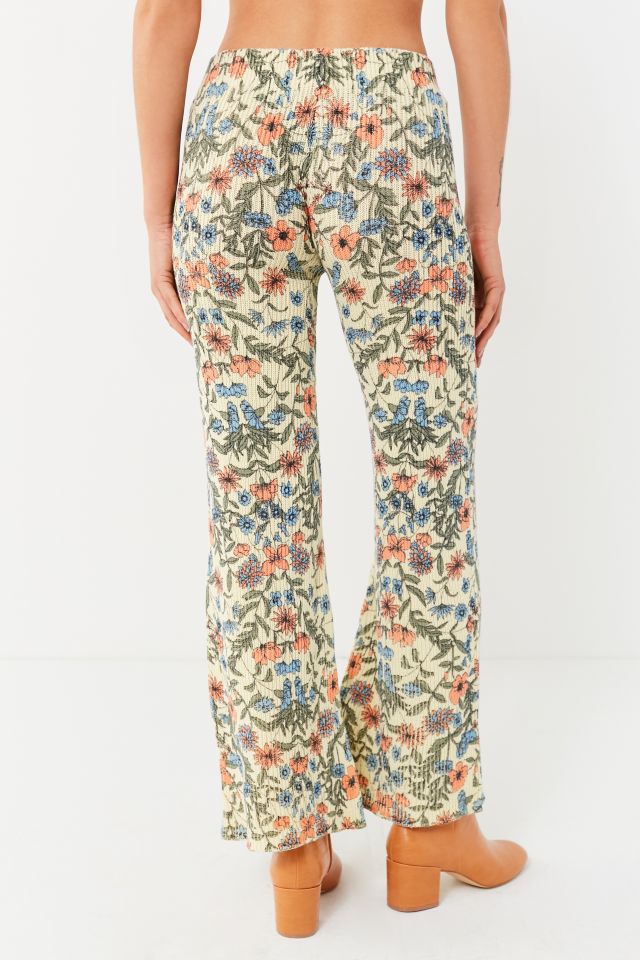 Urban Outfitters Archive 60s Floral Cross-Front Flare Pants