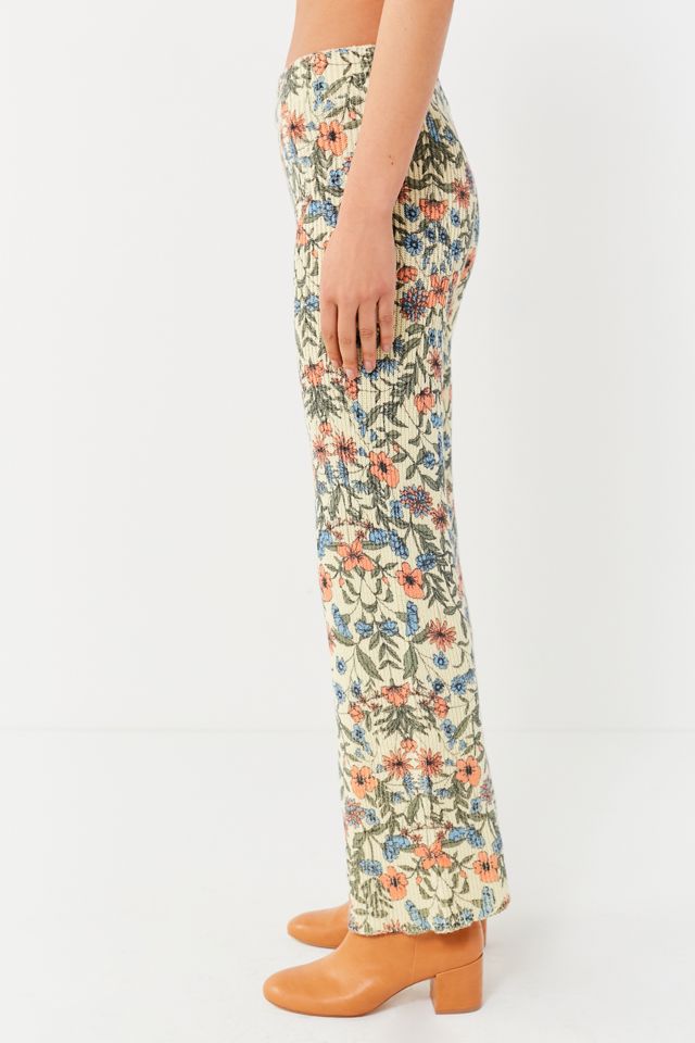 UO Floral Sweater Flare Pant #5