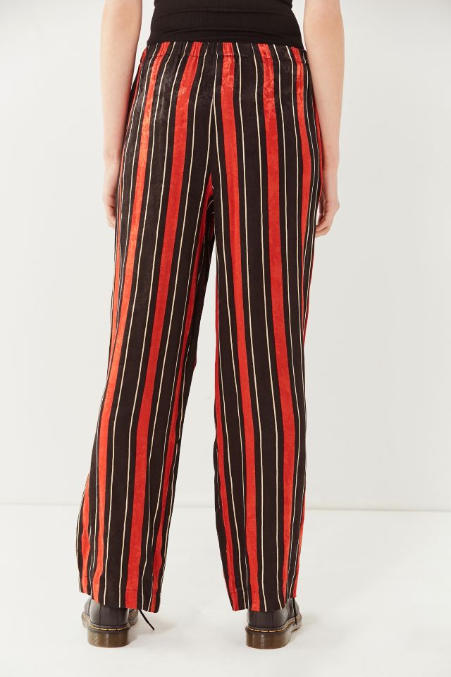 UO Striped Satin Wide-Leg Puddle Pant #4