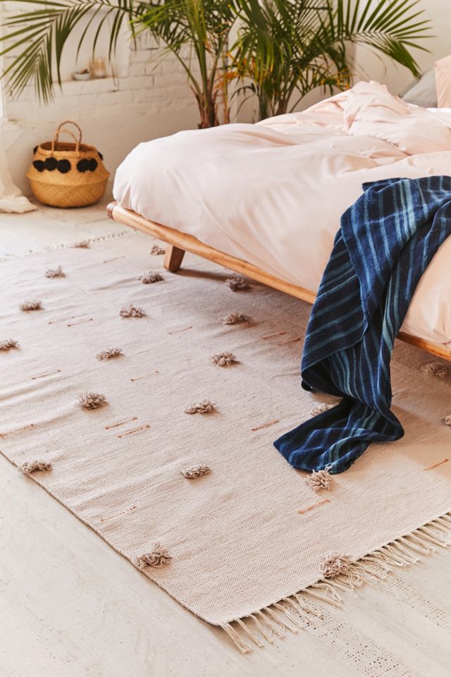 Tufted Fringe Pom Rug | Urban Outfitters
