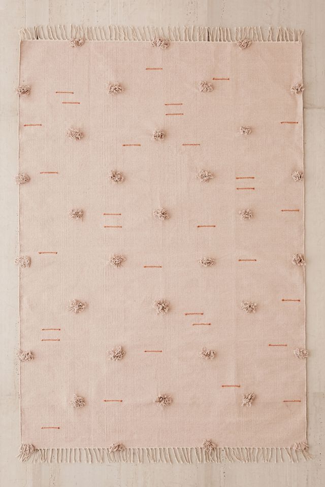 Tufted Fringe Pom Rug | Urban Outfitters