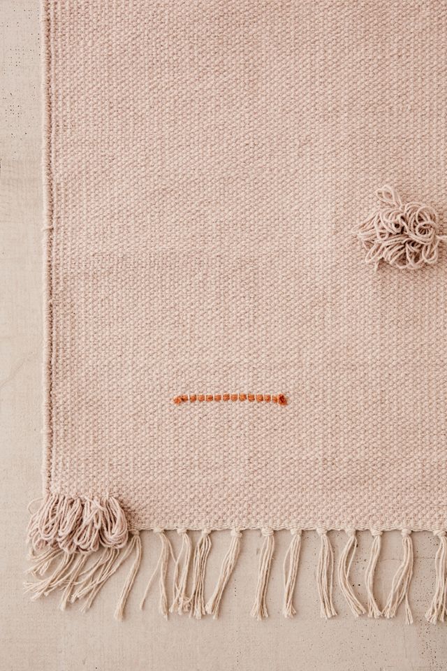 Tufted Fringe Pom Rug | Urban Outfitters