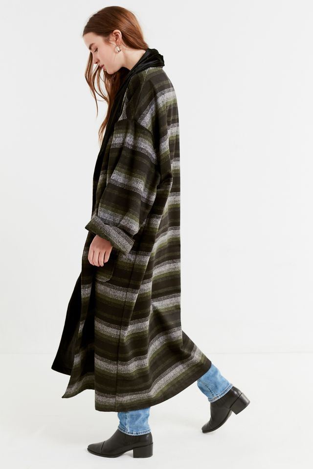 Manteau long rayé surdimensionné UO #5