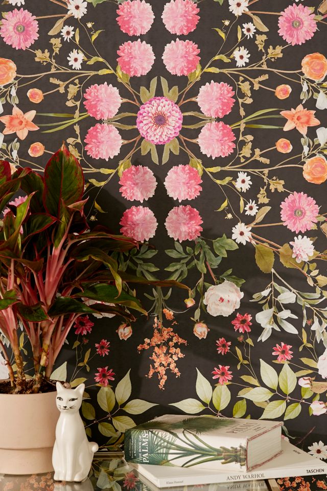 Daniella Midnight Floral Removable Wallpaper Urban Outfitters
