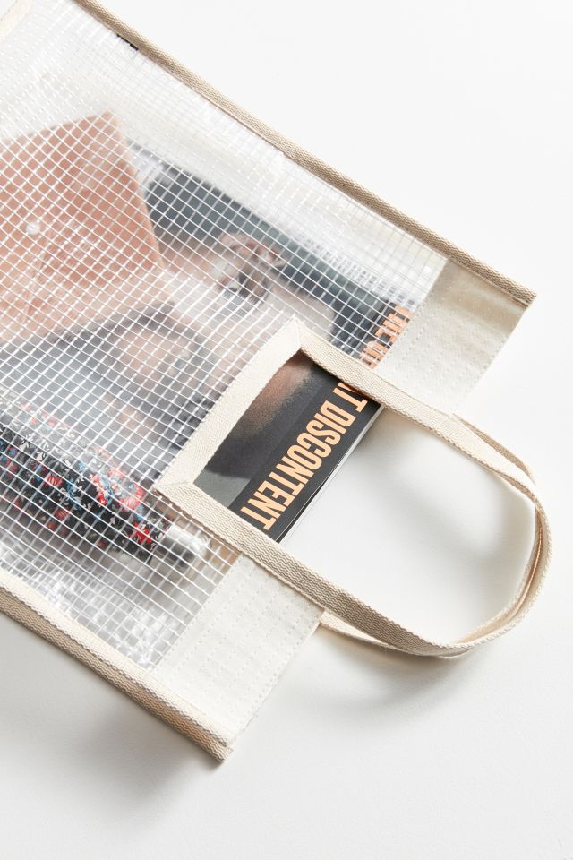 Grid Plastic Shopper Tote Bag #2