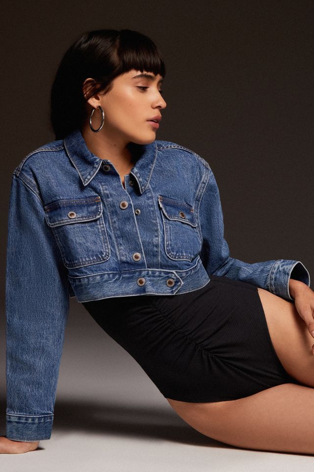 Levi’s SilverTab Cropped Denim Trucker Jacket | Urban Outfitters