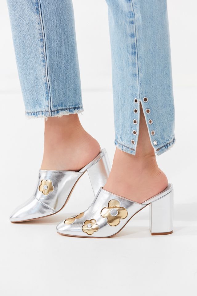 Flora Metallic Mule Heel #3