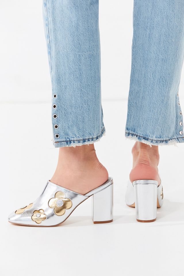 Flora Metallic Mule Heel #5