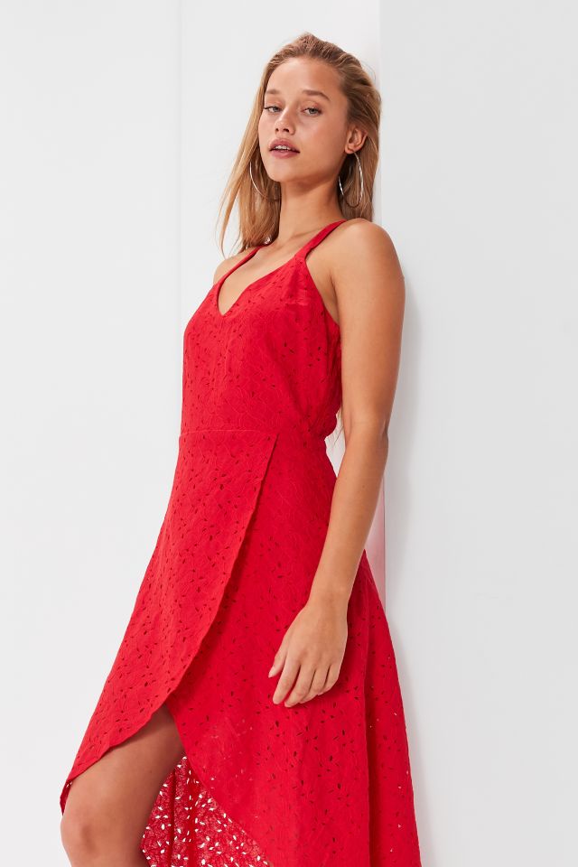 Robe mi-longue brodée à ourlet tulipe J.O.A. #2