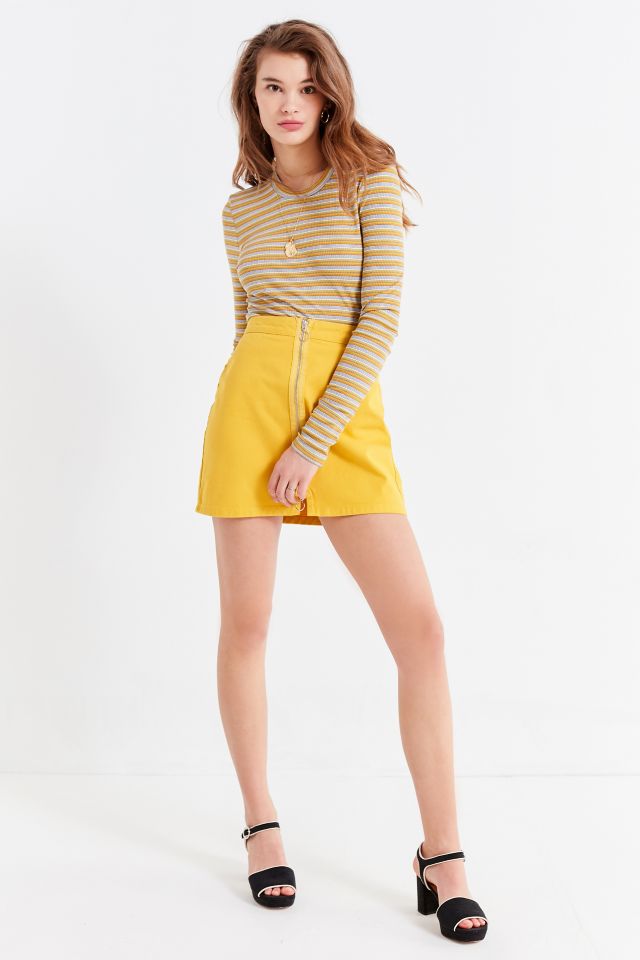 UO Adonita Zip Front Mini Skirt #4