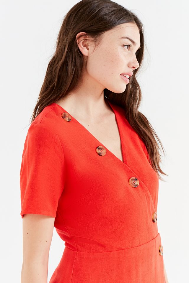 Moon River Asymmetrical Button-Down Mini Dress #2
