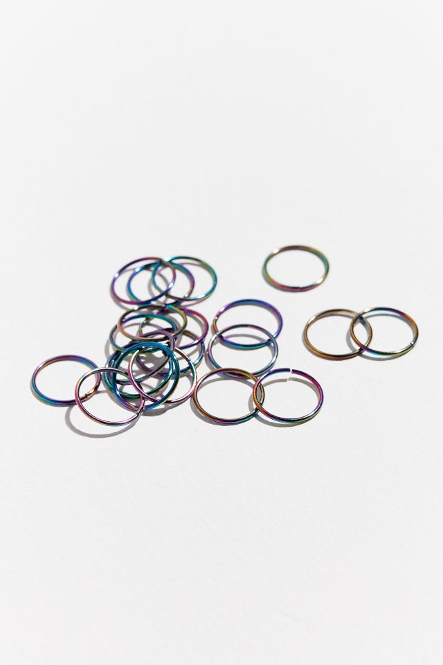 Ensemble de Bagues Tressées Arc-en-ciel #1