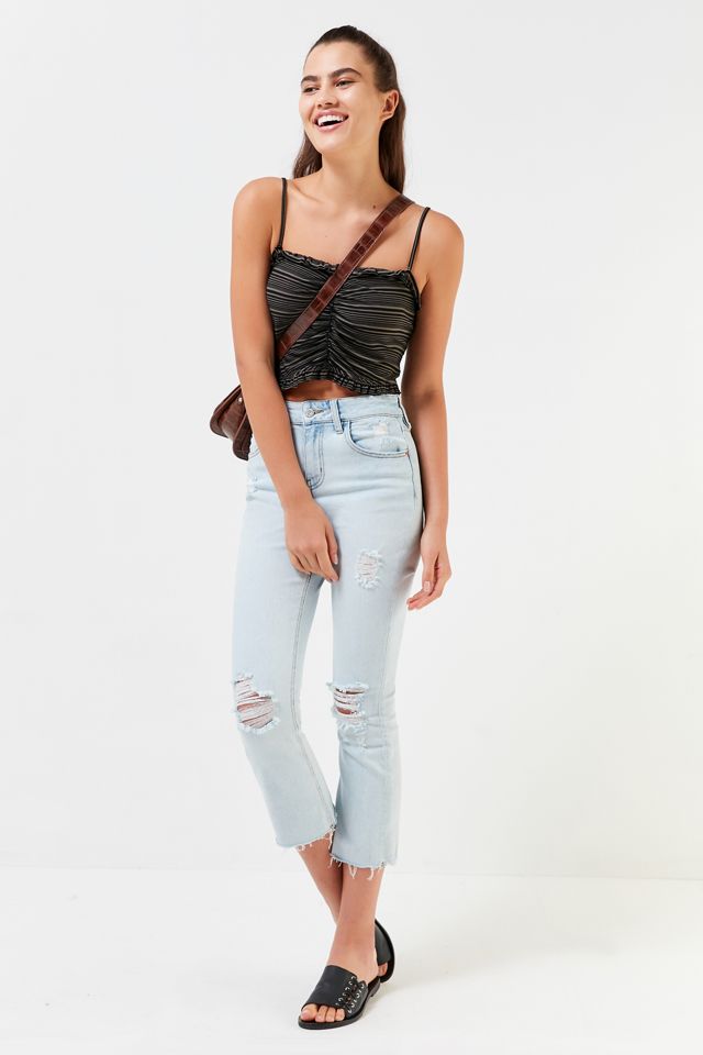 BDG Kick Flare High-Rise Cropped Jean – Light Distressed #3