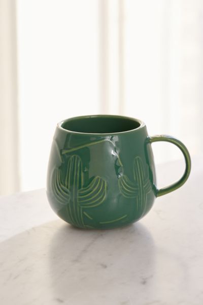 Etched Cactus Mug | Urban Outfitters