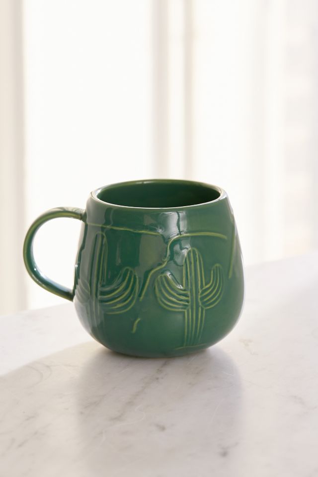 Etched Cactus Mug #1