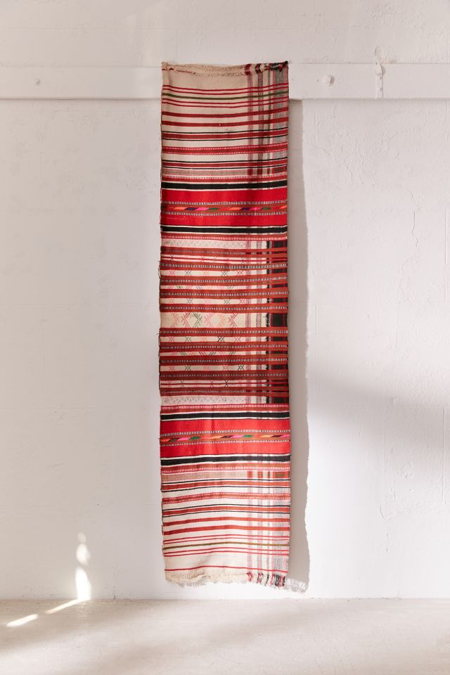 Vintage Plaid Embroidered Textile #1