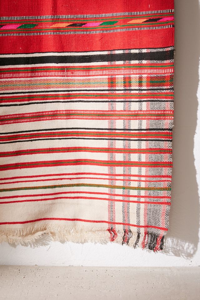 Vintage Plaid Embroidered Textile #2