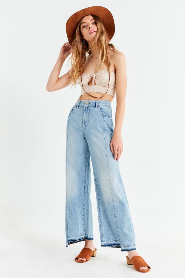 DL1961 Hepburn High Rise Wide Leg Jean Drop Hem Urban Outfitters Canada