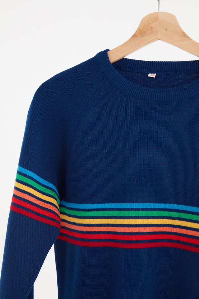 Vintage ‘70s Rainbow Stripe Sweater #1