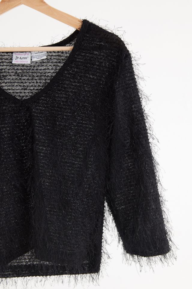 Vintage ‘90s Fuzzy Black Sweater #1