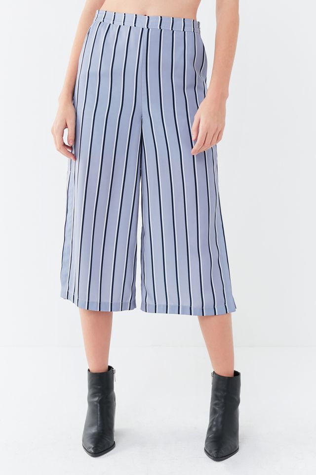 J.O.A. Side Slit Striped Culotte Pant #1