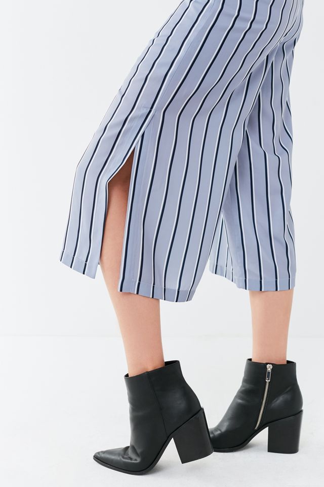 J.O.A. Side Slit Striped Culotte Pant #4