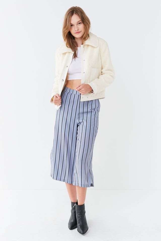 J.O.A. Side Slit Striped Culotte Pant #5