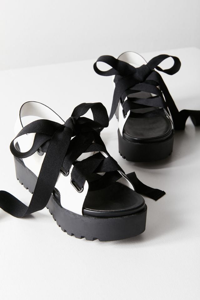Cameron Ribbon Lace-Up Platform Sandal #1